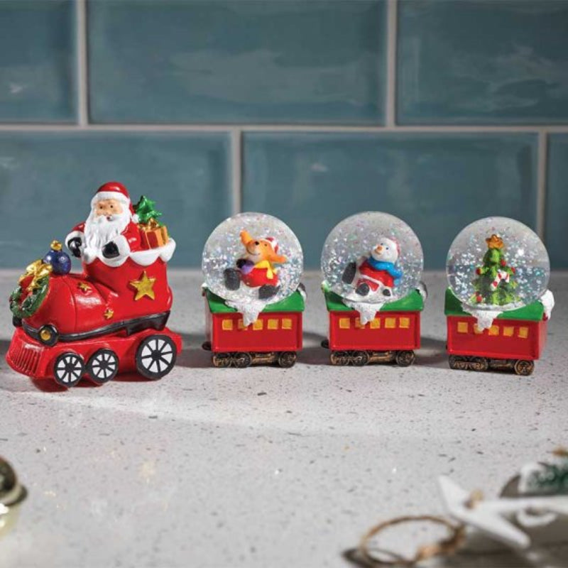 All Aboard! Santa's Train SnowSphere