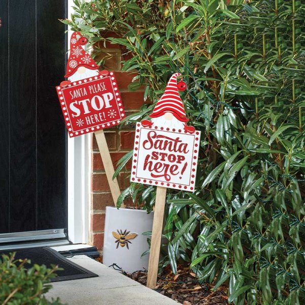 Santa Stop Here Sign