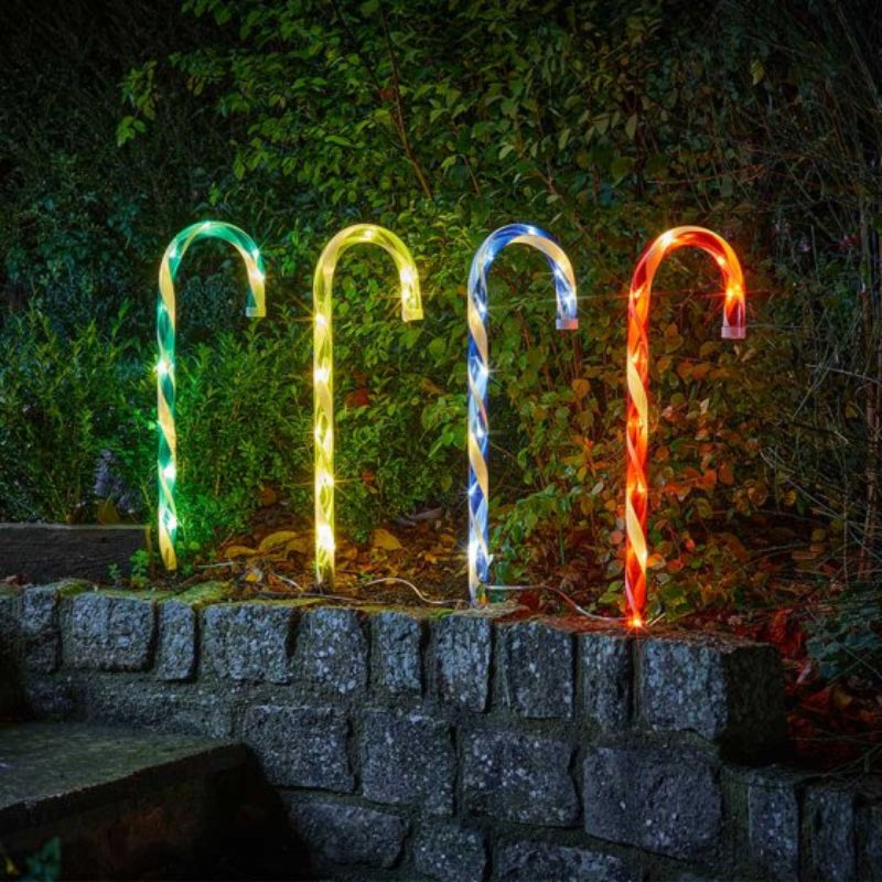 CandyCane Stakes Large Set of 4 Multi Coloured