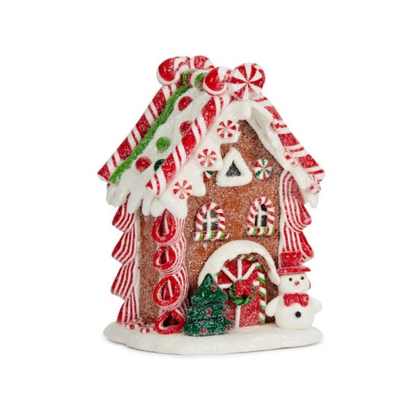 Battery Operated Gingerbread Frosty Candy Cottage