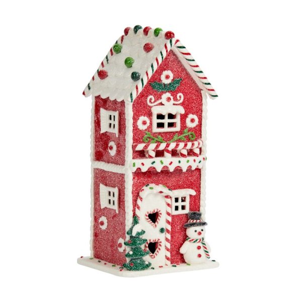 Battery Operated Gingerbread Frosty Candy Home