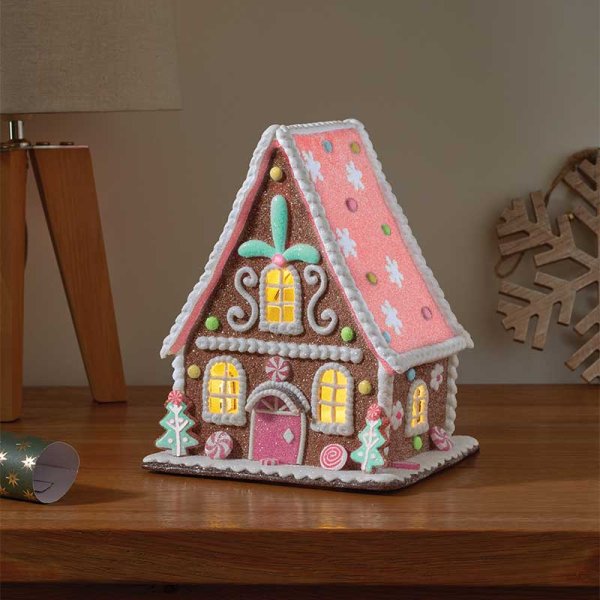 Battery Operated Gingerbread Swiss Chalet