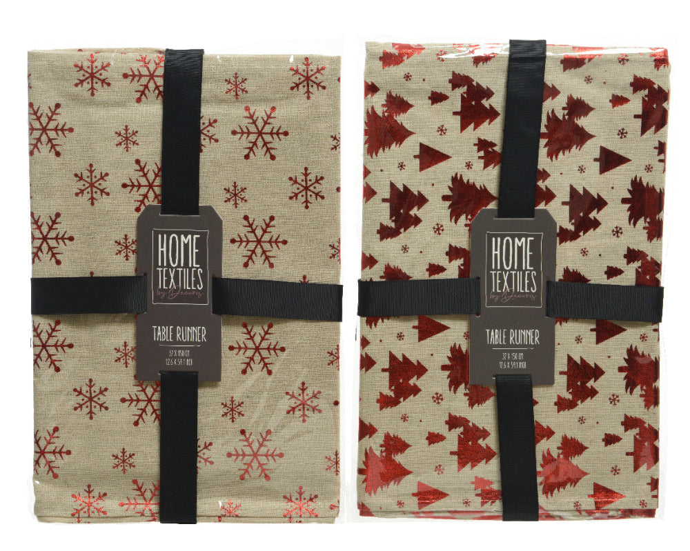 L32xW150cm Table Runner With Foil Print