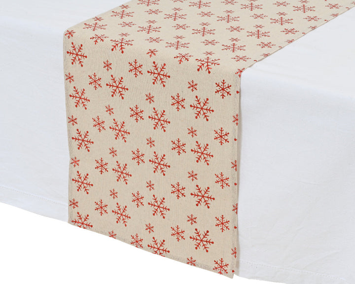 Christmas Table Runner With Foil Print | 32 x 150cm