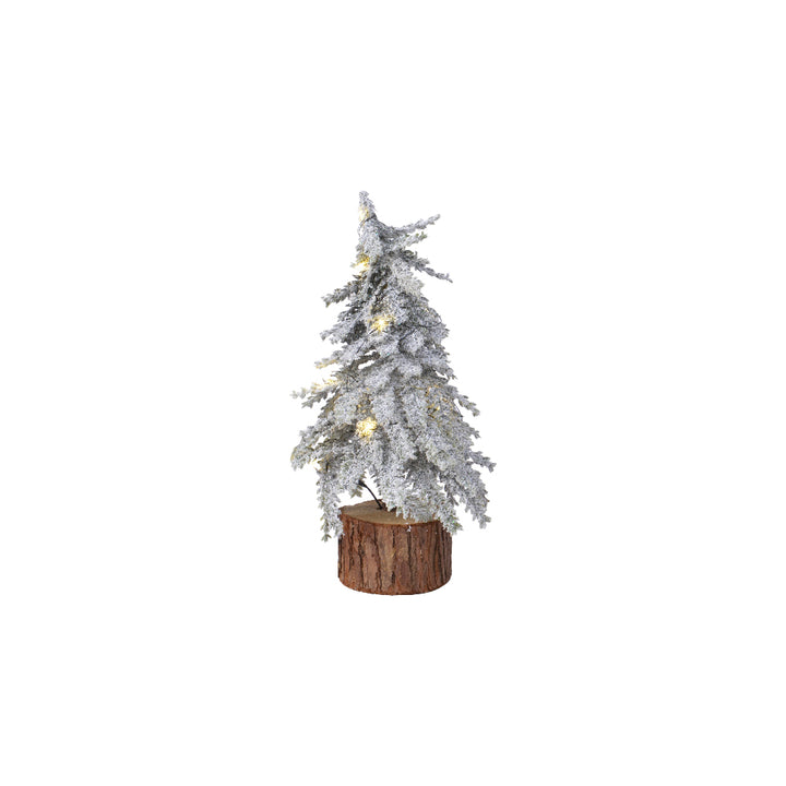 Battery Operated Tree Mini Battery Operated Frosted Snowy Mini Tree – ChristmasLightsandTrees.com