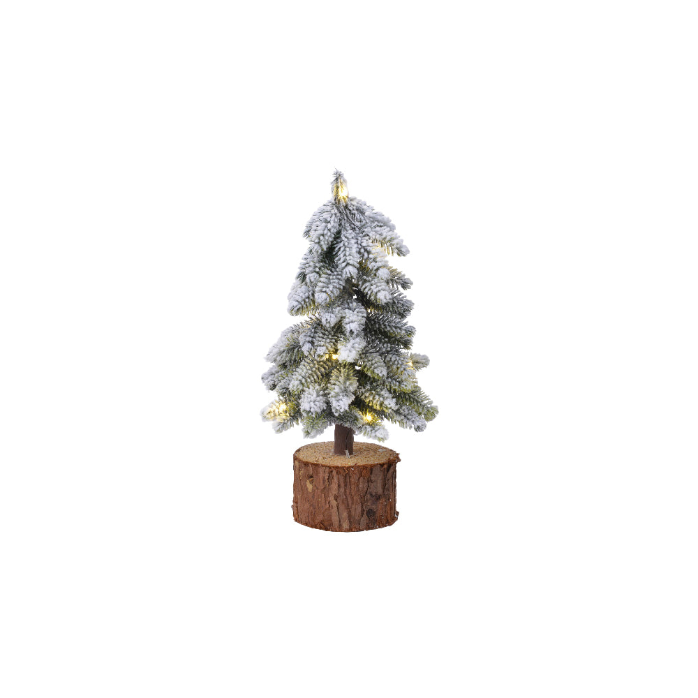 Battery Operated Tree Mini Battery Operated Frosted Snowy Mini Tree – ChristmasLightsandTrees.com