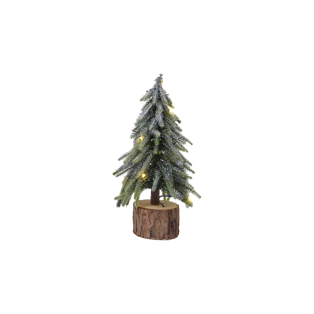 Battery Operated Tree Mini Battery Operated Frosted Snowy Mini Tree – ChristmasLightsandTrees.com