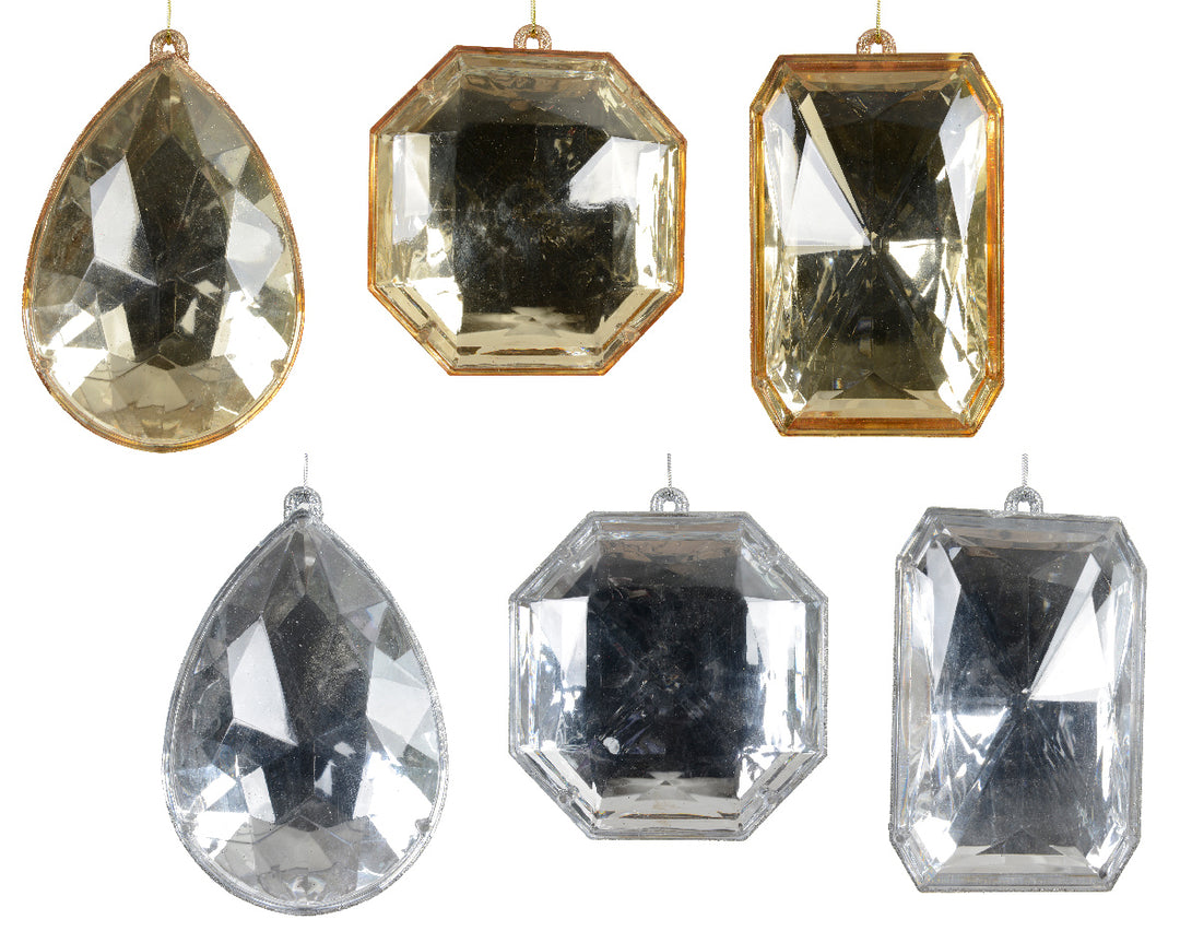 20cm Diamond Polystyrene Transparent