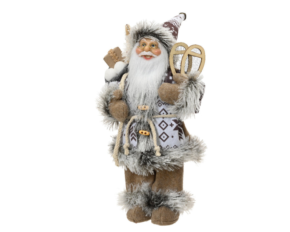 Santa With Nordic Coat & Wooden Shoes