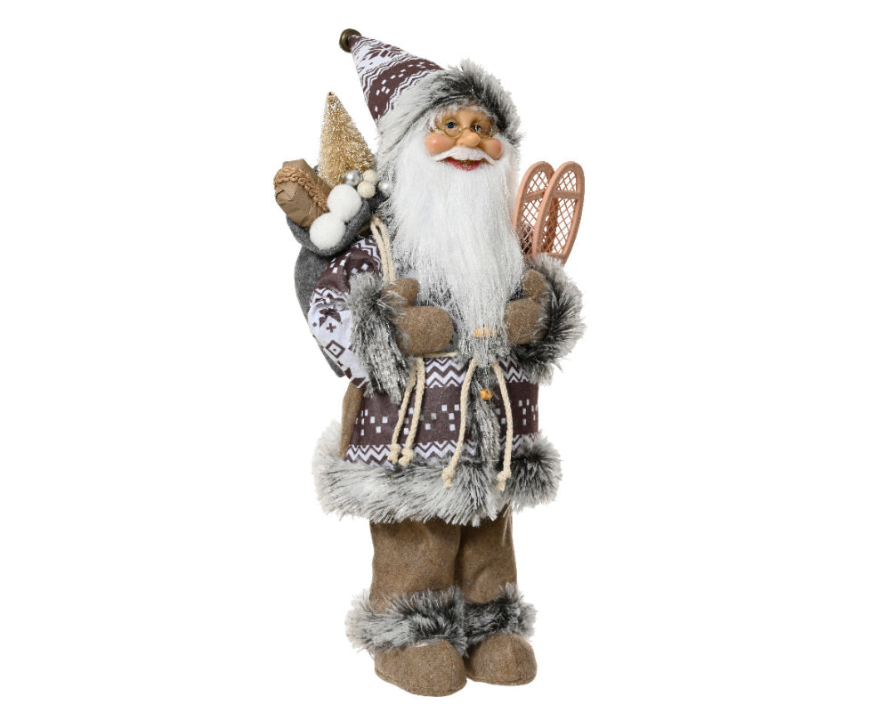 Santa With Nordic Coat & Wooden Shoes