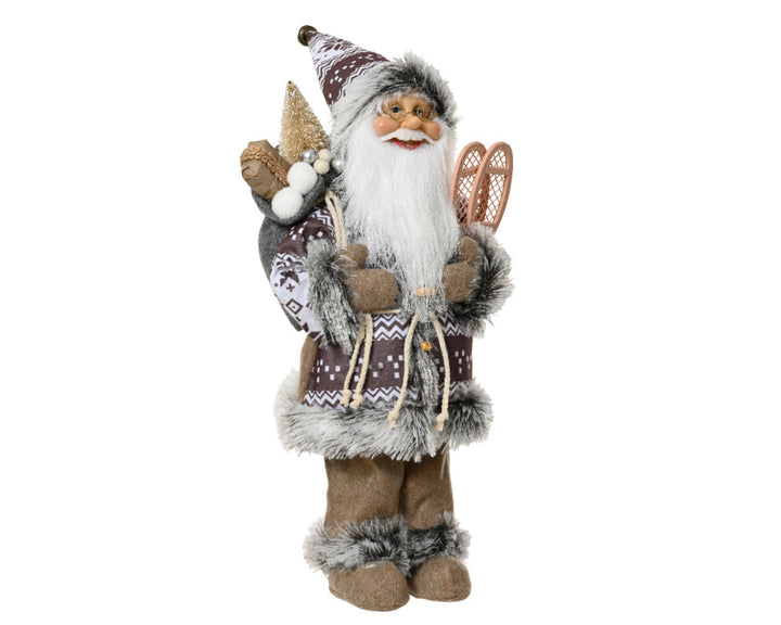 Santa With Nordic Coat & Wooden Shoes