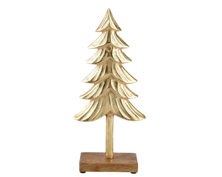 Gold Tree On Wooden Stand