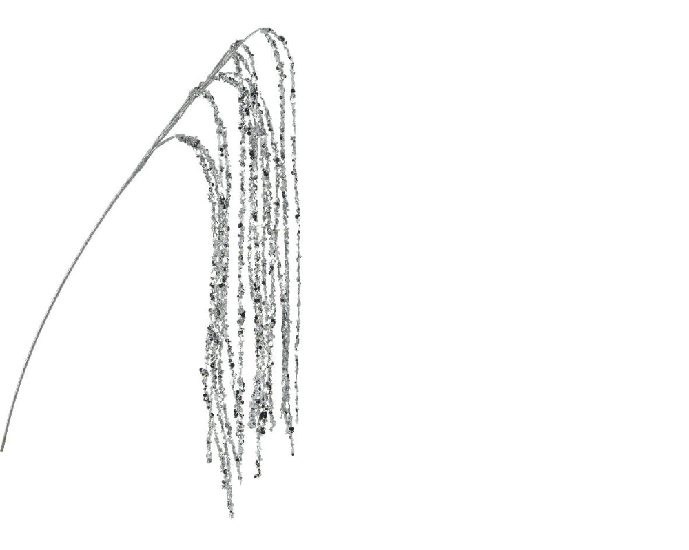 Spray With Hanging Spangles Silver