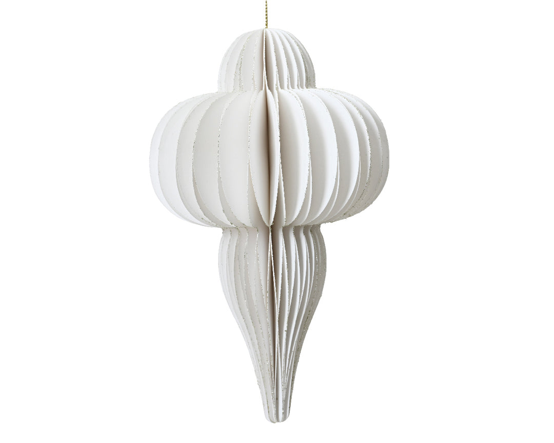 kaemingk 3d paper ornament - white