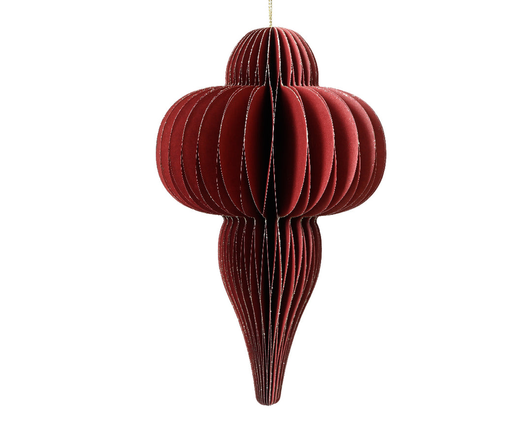 kaemingk 3d paper ornament - red