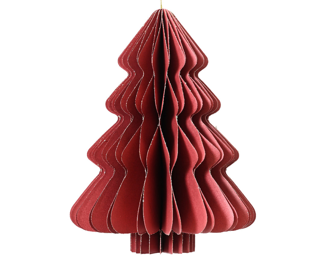 kaemingk 3d paper tree - red