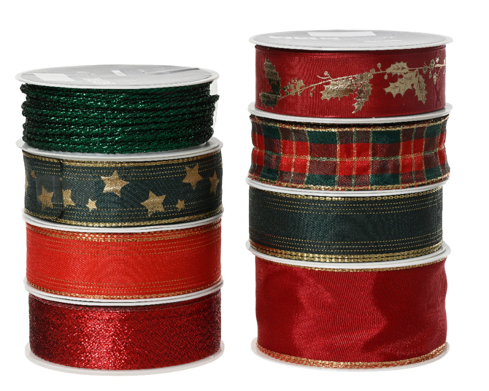 4m Ribbon Polyester Country Christmas