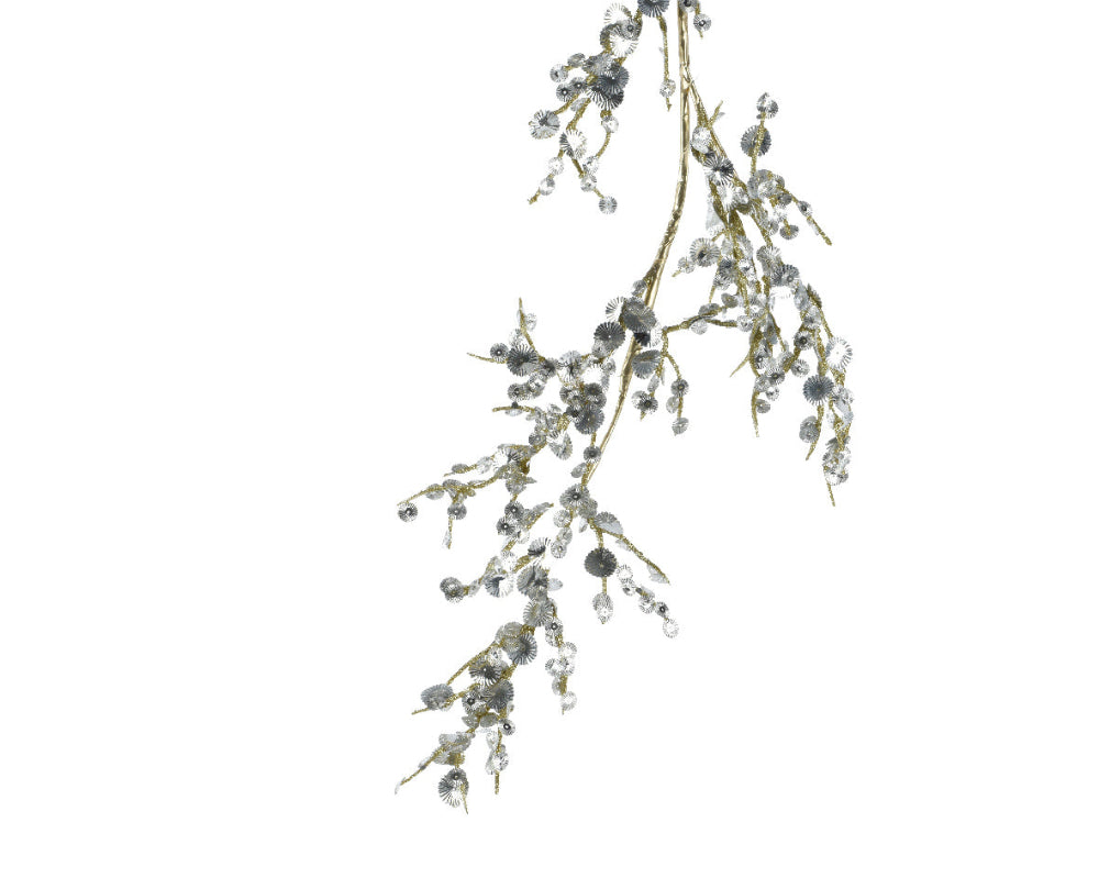3ft Gold Garland With Silver Glitters