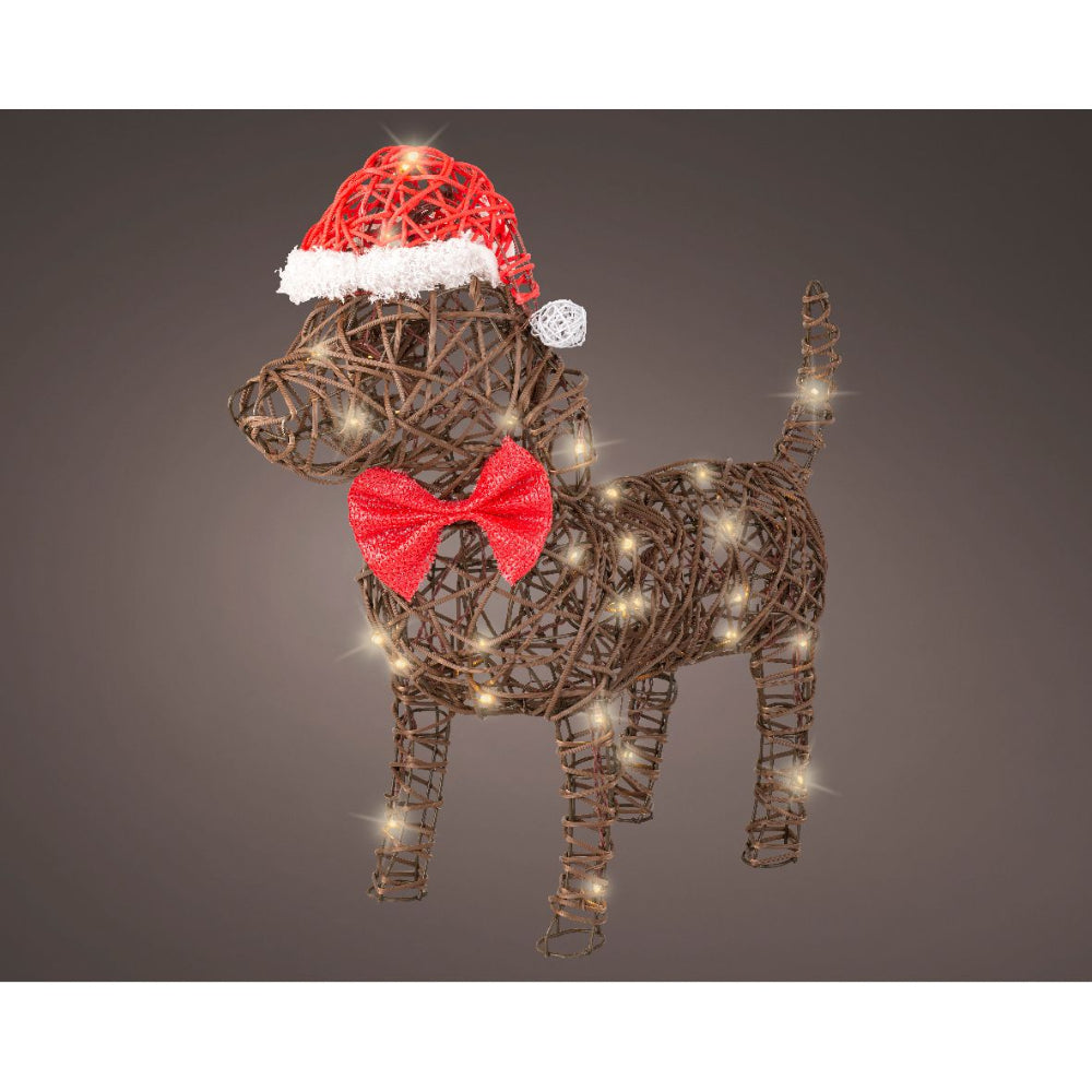 LED Wicker Dog Battery Operated