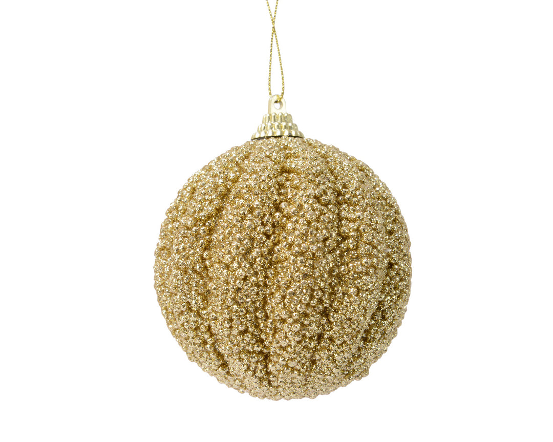 kaemingk bauble foam w/ glitter - light gold