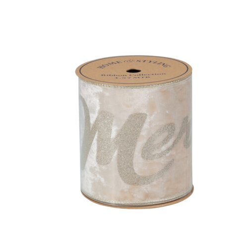 4.5m Velvet Ribbon - Champagne