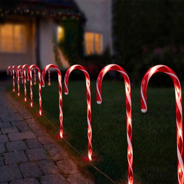 Candy Cane Stakes - Set of 12