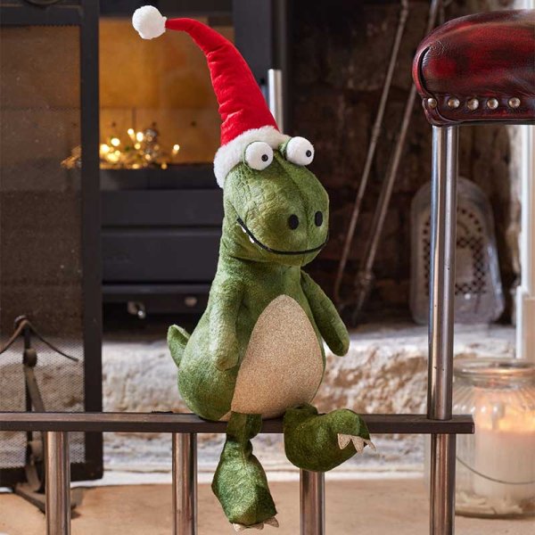 Seated Festive Dino