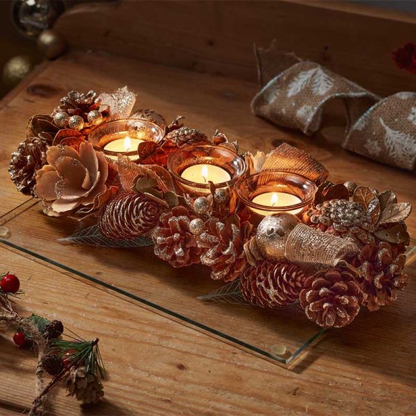 GoldFest Trio Candle Holder