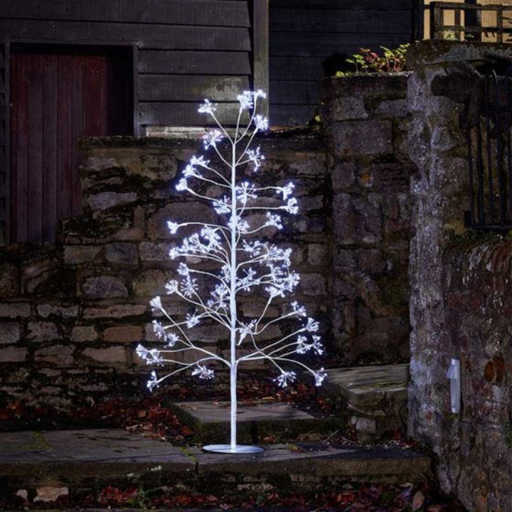5ft Frosted Twinkling Tree Cool White