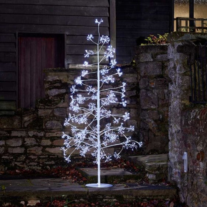 Frosted Twinkling Tree - Cool White