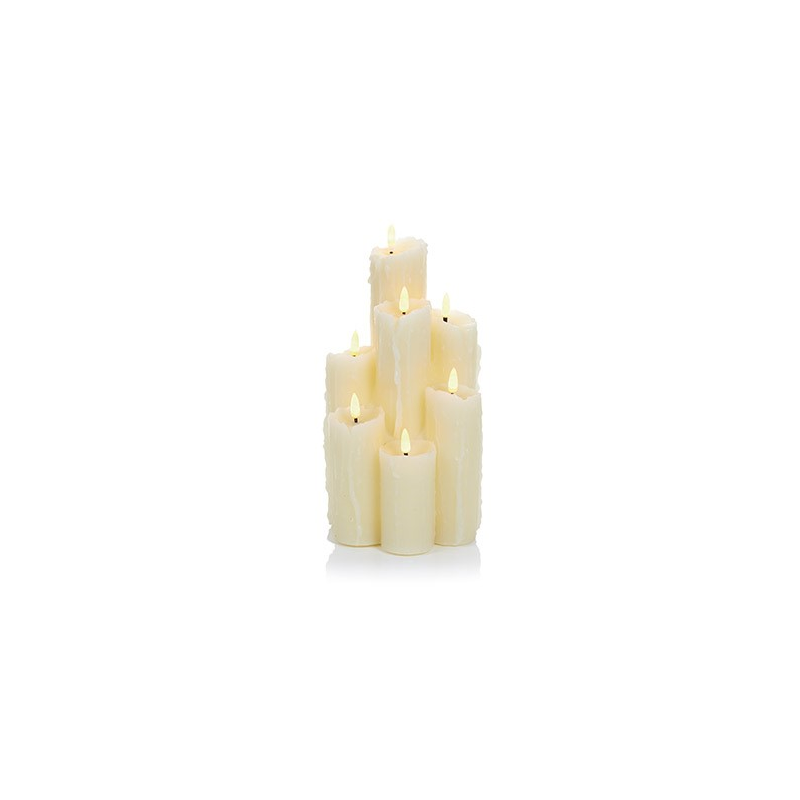 FlickaBright Wax Candle with Melted Effect and Timer