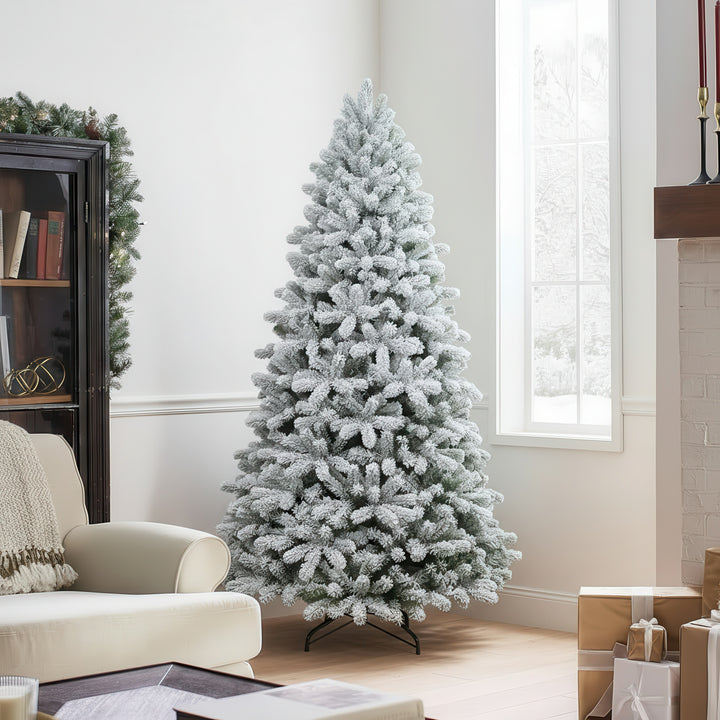 7ft Colorado Spruce Flocked Christmas Tree