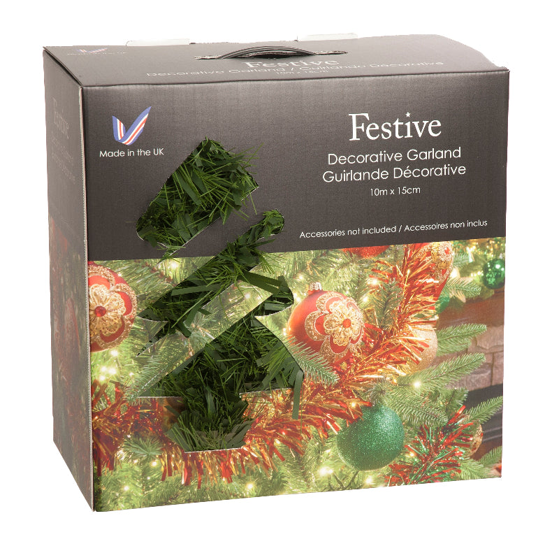 10m Fine Tinsel Dark & Light Green Mix