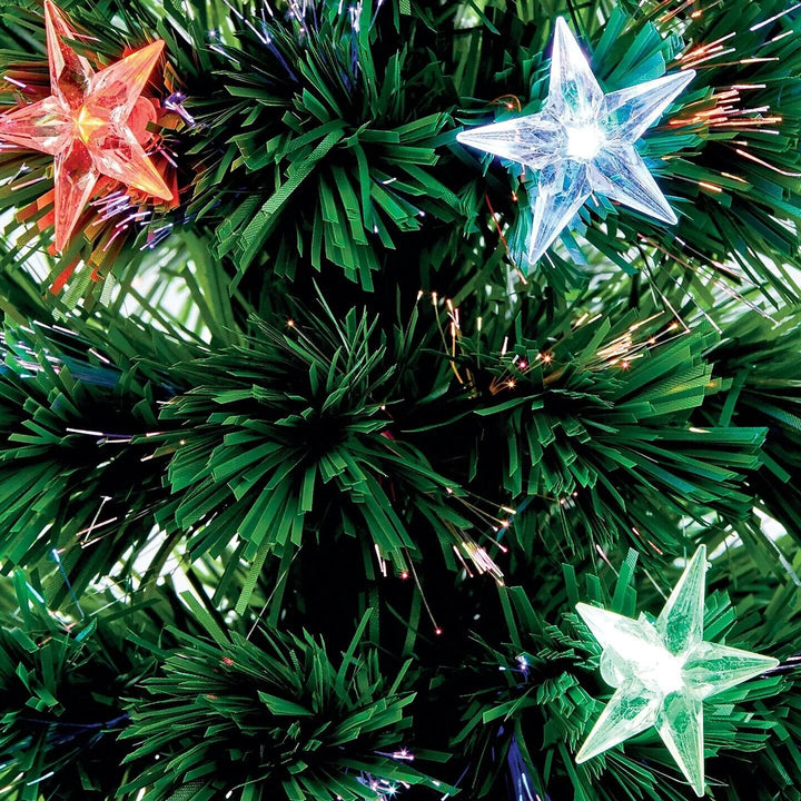 80cm Fibre Optic Christmas Tree with Multicolour LED Star Lights
