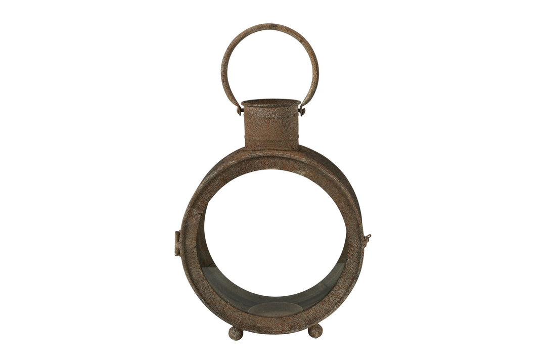 Cedro Round Lantern, Rust 28.5cm