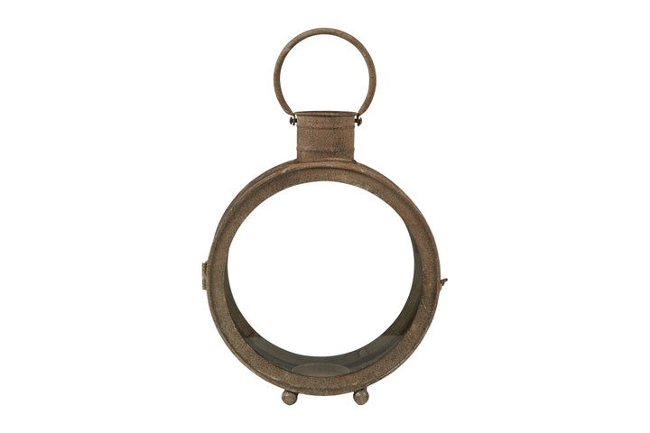 Cedro Round Lantern, Rust 33.5cm
