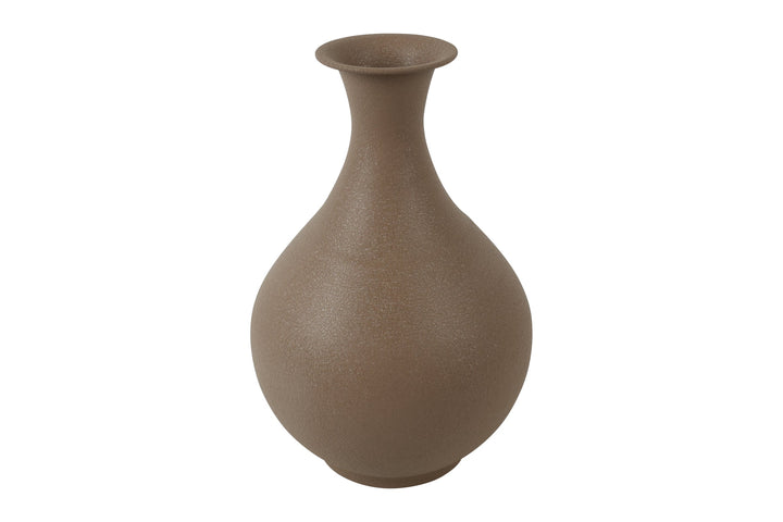 Faris Neck Vase 35cm Brown