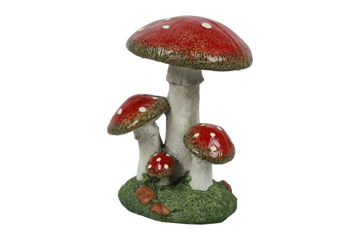 Fallon Mushroom Ornaments, Multicolour Set of 4 large, 36cm