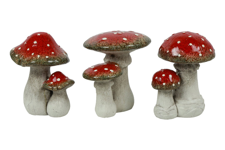 Fallon Mushroom Ornaments, Multicolour 2 large, 18.5cm