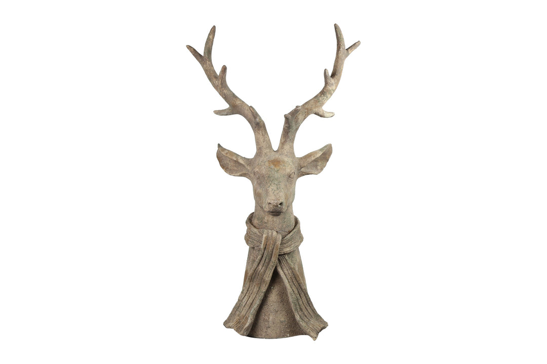 Percy Deer with Shawl, Grey 48.5cm