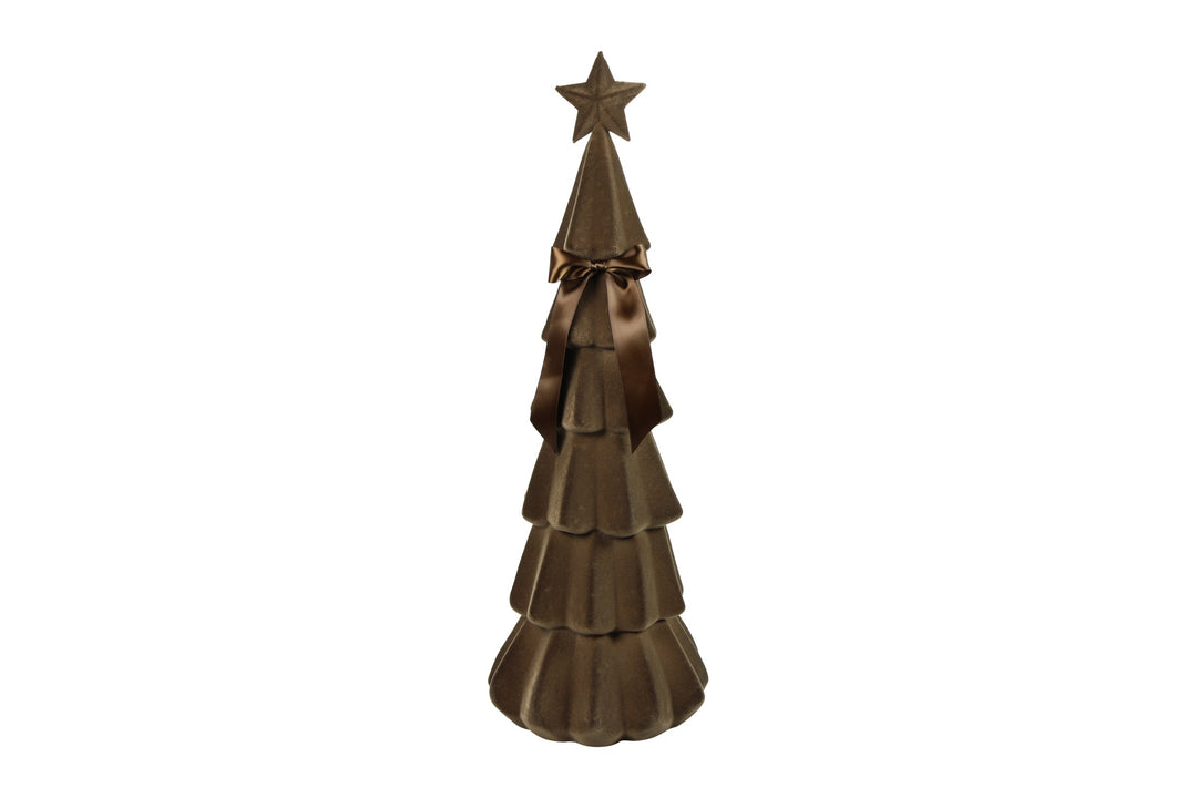 Connor Velvet Christmas Tree Brown / 76cm