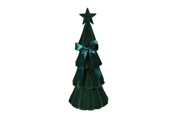 Connor Velvet Christmas Tree Green / 39.5cm