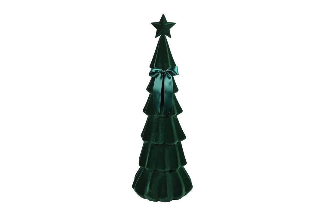 Connor Velvet Christmas Tree Green / 76cm