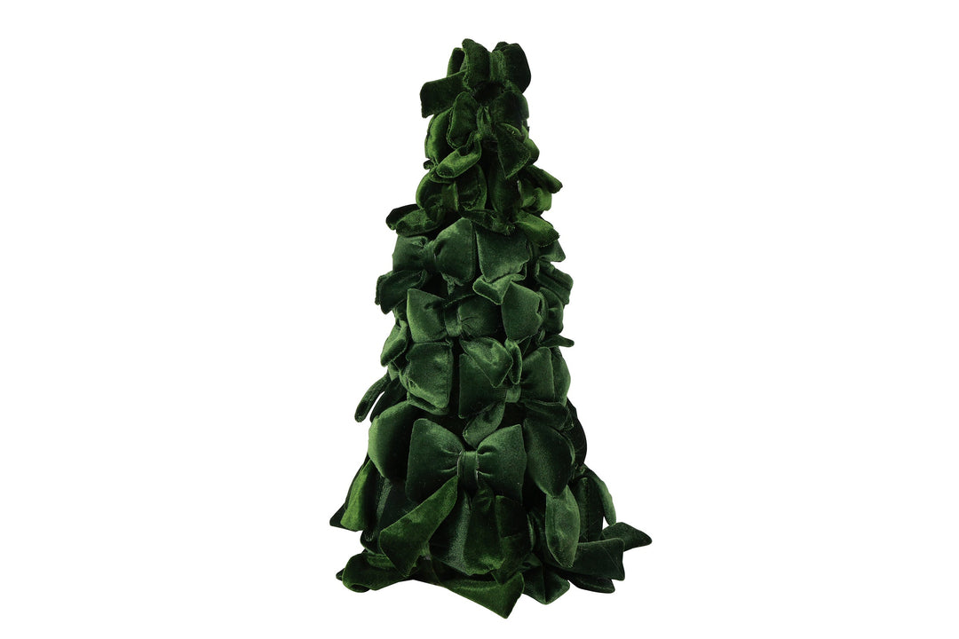 Royals Velvet Bow Christmas Tree Dark Green / 40cm