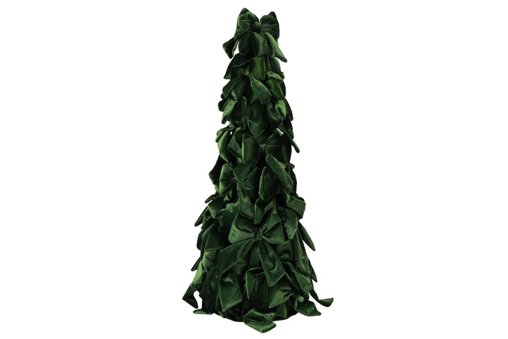 Royals Velvet Bow Christmas Tree Dark Green / 60cm