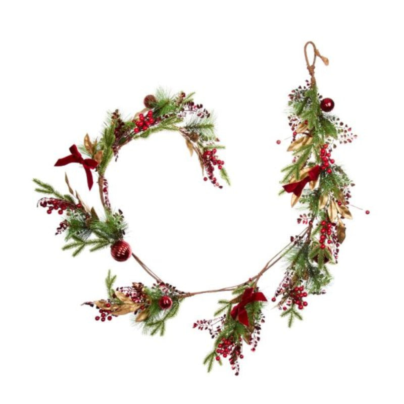 6ft Ruby Velvet Garland