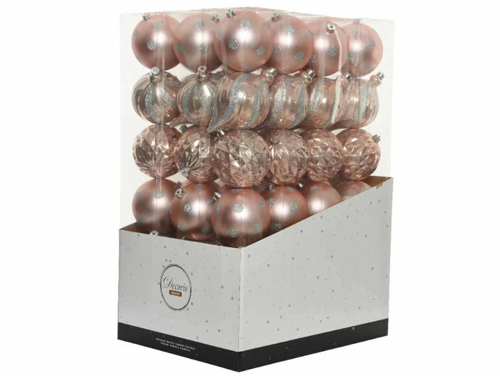 15cm Shatterproof Bauble Blush Pink - Set of 6
