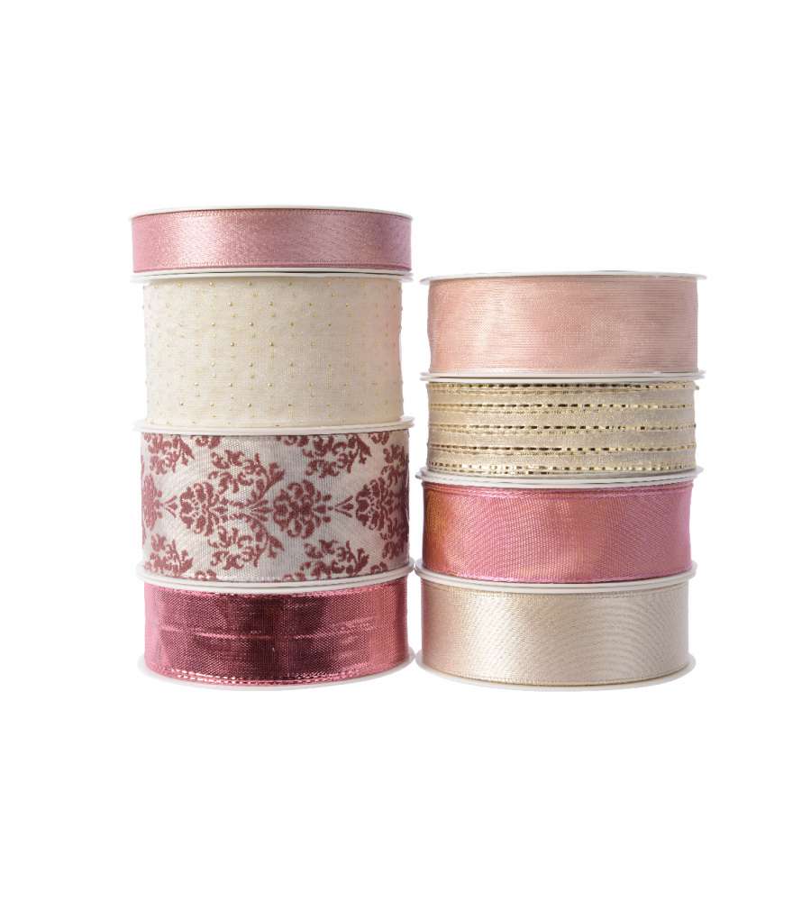 Tree Ribbon Assorted Pink Champagne