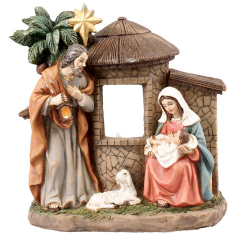 Nativity Family 5 Inch With Light 