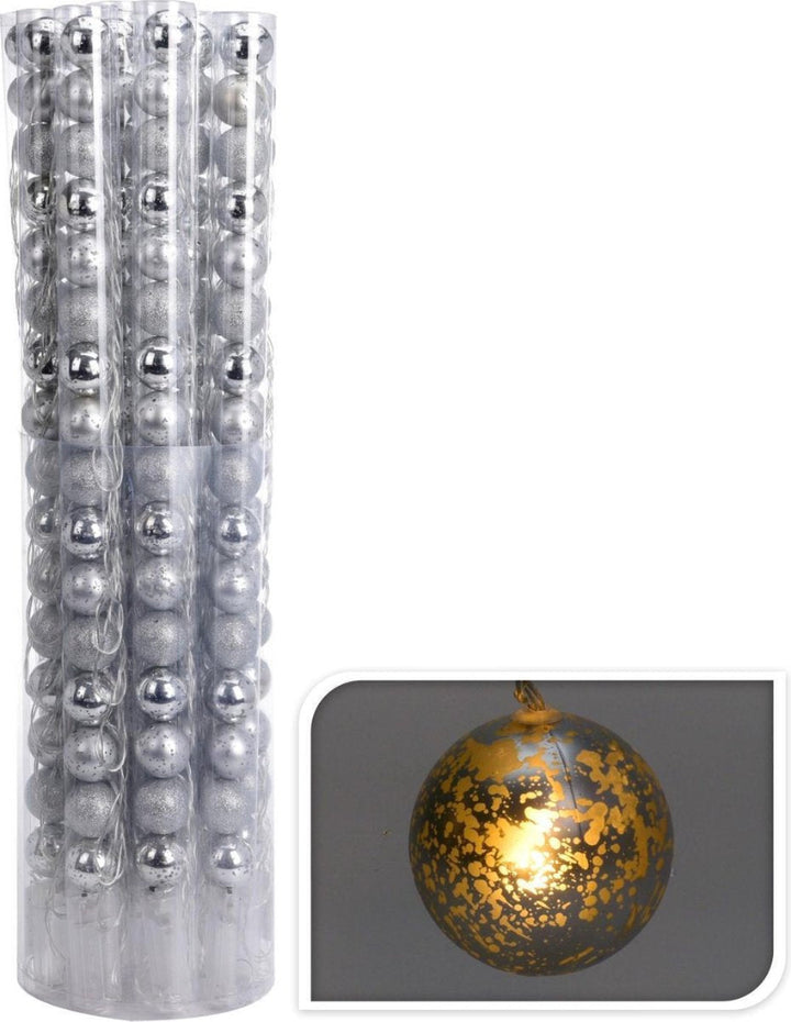 LED Baubles On String 16 Pack